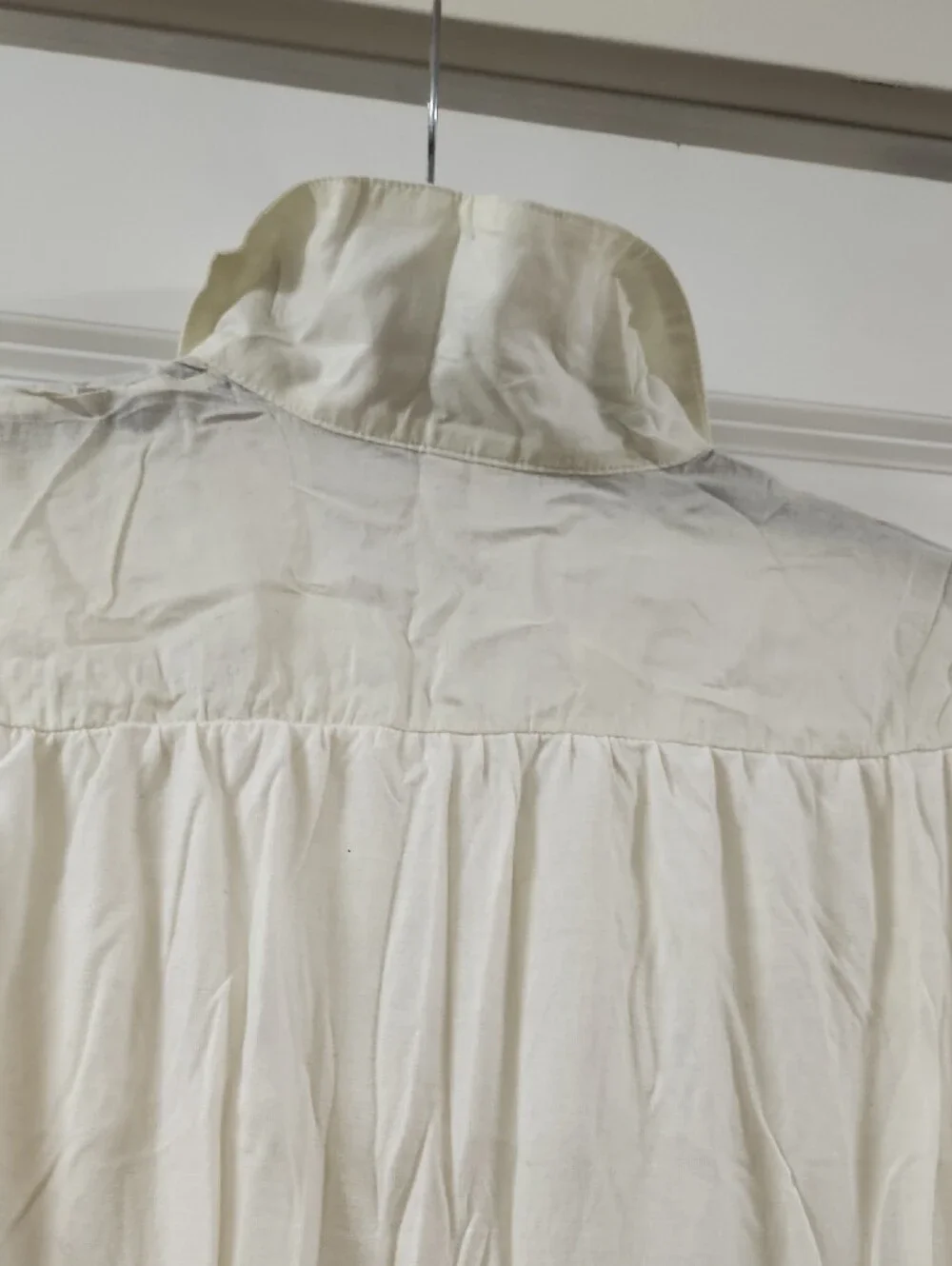 Old Navy Cream Short-Sleeve Polo Blouse Sz. S  -NWT